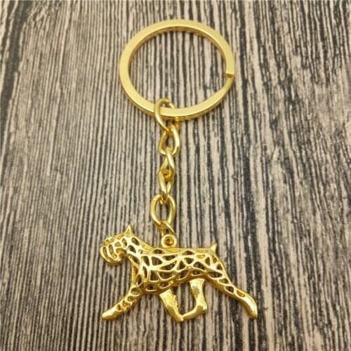 Schnauzer Key Chains Fashion Pet Dog Jewellery Schnauzer Car Keychain Bag Keyring For Women Men