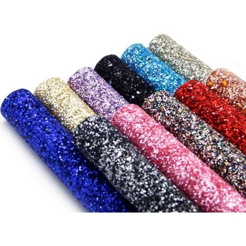 David accessories 20*33cm Glitter Faux Synthetic Leather Fabric DIY Sewing Garment Knotbow Bag Shoes Crafts Material,1Yc5485