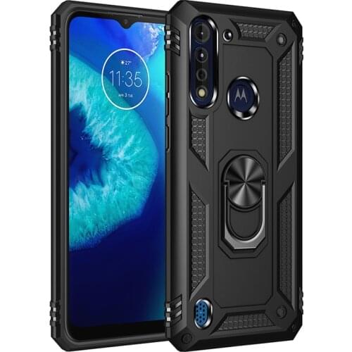 For Motorola Moto G8 Power Lite Armor Shockproof Case for Moto G8 Power Lite Light Military Protective Magnet Holder Case Cover