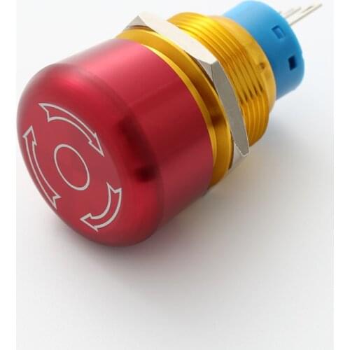 ELEWIND 19mm emergency push button switch(PM192F-22TSB,CE,ROHS)