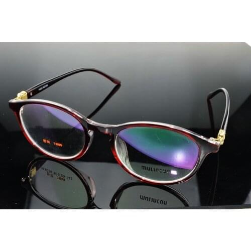 Retro Red Diamond High-quality Handmade Acetate glasses frame Custom Made Prescription short sight glasses Photochromic -1 to -8