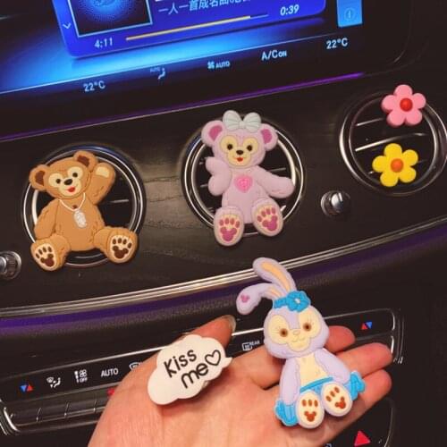 Creative cartoon cute car air conditioning air outlet decoration perfume clip car air freshener auto accessories girl gift
