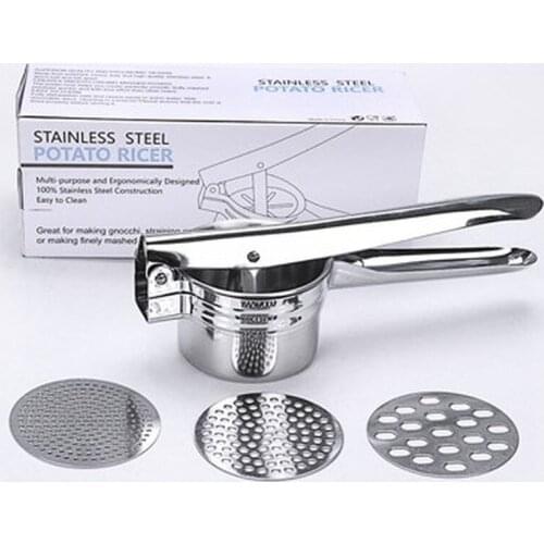 Stainless Steel Kitchen Tools Potato Masher Ricer Puree Garlic Presser Vegetable Fruit Press Maker Gadget Kitchen Accessories