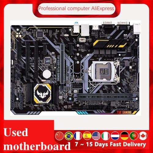 For Asus TUF H310-PLUS GAMING Original Used Desktop Intel H310 H310M DDR4 Motherboard LGA 1151 i7/i5/i3 USB3.0 SATA3