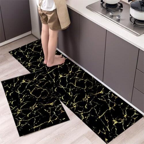 Fashionable Simple Nordic StyleWaterproof Kitchen Floor Mat Household Carpet Long Strip Door Mat Modern Home Decor