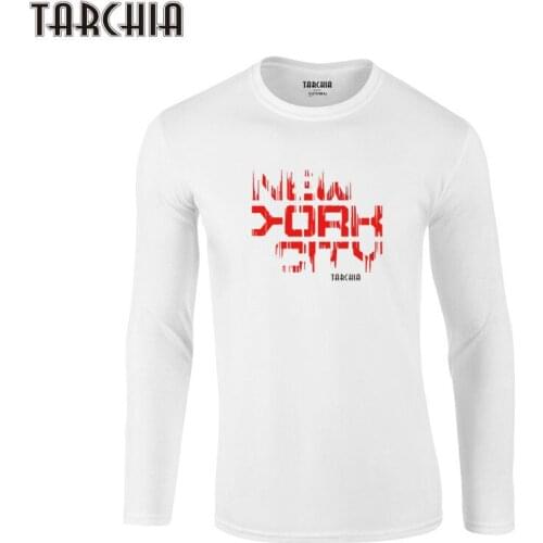TARCHIA 2021 New York City Brand Eur Size Free Shipping Hot Long Sleeve Tee Punk Band Print Mens T-Shirt 100% Cotton Plus Homme