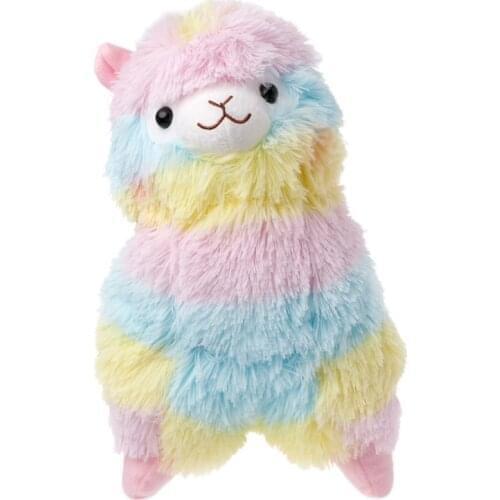 35CM High Rainbow Colors Sheep Alpaca Lama Soft Stuffed Plush Doll Toy