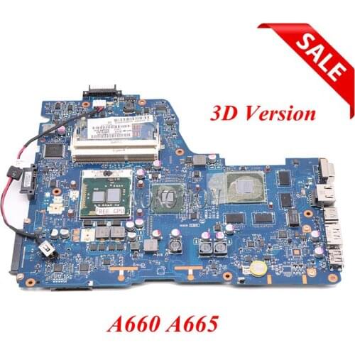 NOKOTION LA-6062P K000104430 K000112450 For Toshiba Satellite A660 A665 Laptop motherboard 3D Version GT330M GPU Free cpu