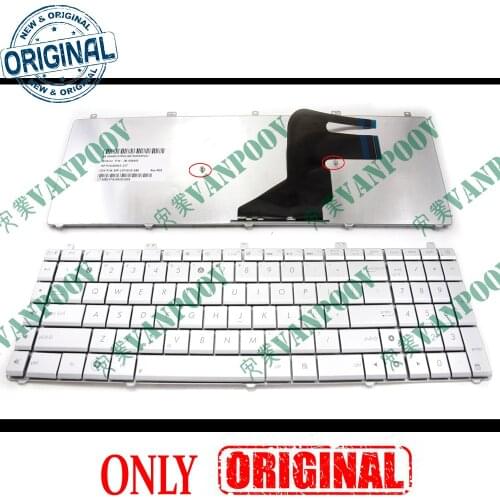 Genuine New US Notebook Laptop keyboard FOR ASUS N55 N57 N55S N55SF N55SL N75 N75SF N75SL N75S N75Y Silver MP-11A16US69202