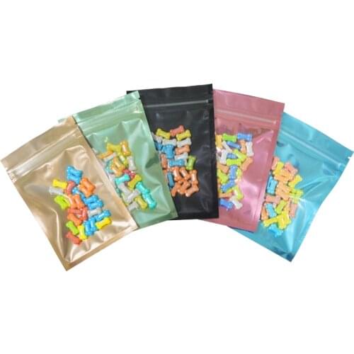 100PCS Front Clear Gift Jewelry Package Plastic Bag Candy Accessories Smell proof Storage Eyelash Packaging Ziplock Bag