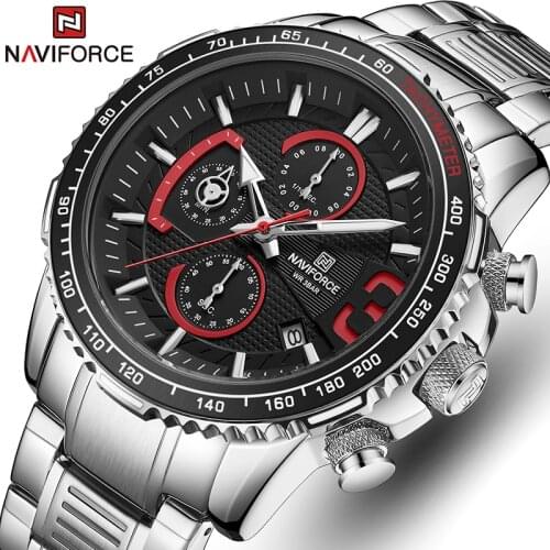 Relogio Masculino NAVIFORCE New Watches Men Luxury Brand Chronograph Men’s Sports Watches Waterproof Full Steel Quartz Clock