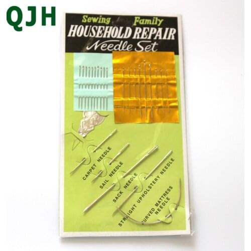 26pcs/pack Hand Repair Sewing Needles Patching Tool Hand Repair Sewing Needles Carpet Leather Curved Canvas Sewing Needles