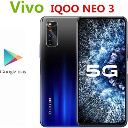 Original Vivo IQOO NEO 3 5G Mobile Phone 6.57" 144HZ Screen Fingerprint Face ID Snapdragon 865 Octa Core 12GB RAM 128GB ROM OTA