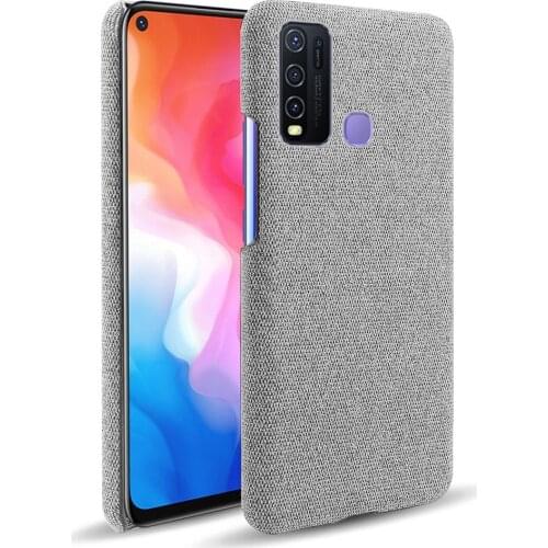 Cloth Cases For Vivo Y50 / Vivo Y30 Case 1938 1935 Slim Retro Cloth Hard Phone Cover For Vivo Y 50 Y30 Coque Funda For Vivo Y30