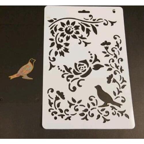 Animals Magpie Bird Painting Template Walls Stencil Airbrush Decor Stencils For Scrapbooking Ablum Diary Office School Supplies