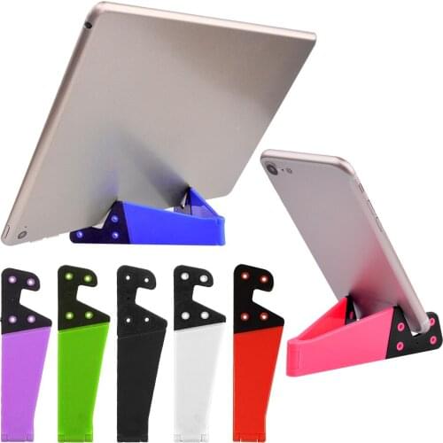 Universal Desktop Folding V-shaped Mobile Phone Stand Colored V-shaped Lazy Stand Base for Samsung iPhone & Tablet Adjustable