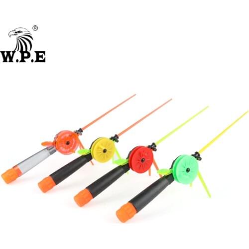 W.P.E 1set/1pcs Ice Fishing Rod 38cm Outdoor Portable Fishing Rod Portable Winter Fishing Rod Fishing Accessories Tackle Pesca