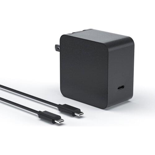 65W GaN Charger for Lenovo ThinkPad X1 Tablet T480 T580 Yoga 370 730 X270 X280 X380 65W USB C Laptop Power Supply Adapter Cord