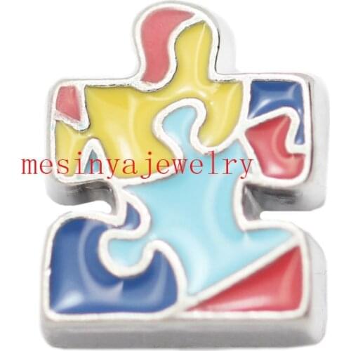10pcs autism floating charms for glass locket Min amount $15 per order mixed items,FC-024