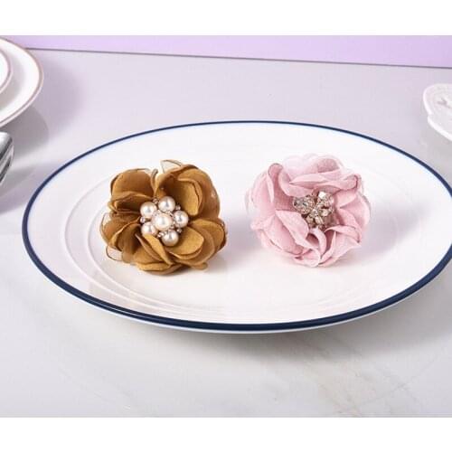 10pcs European creative restaurant flower napkin ring new napkin buckle spot hotel tableware set decoration