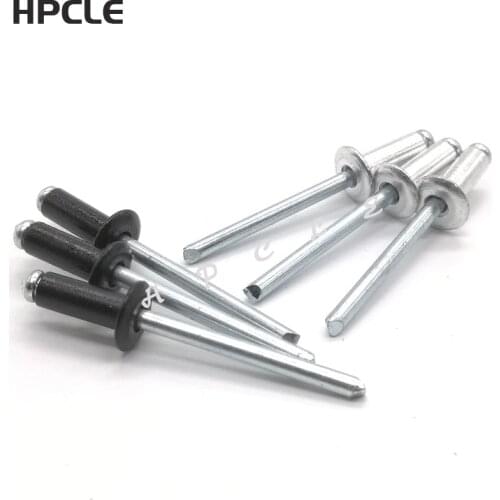 25-50PCS M2.4 M3 M3.2 M4 M5 Pop Rivets black or sliver Aluminium Mushroon Head Break Mandrel Blind Rivets Nail