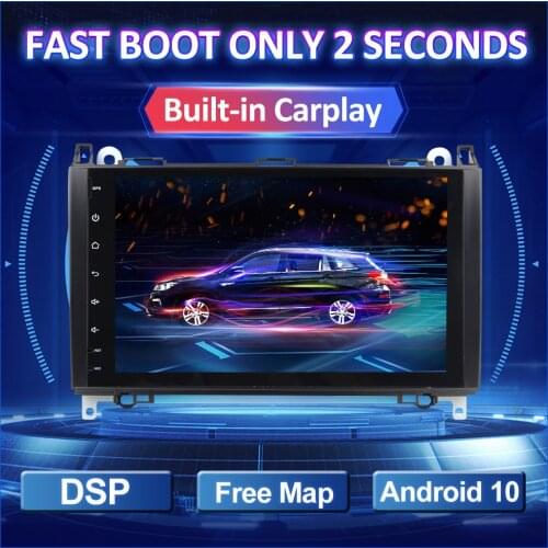 Android 10 Car Radio GPS For B200 Mercedes Benz A B Class W169 W245 Viano Vito W639 Sprinter Carplay Multimedia Player no 2 Din