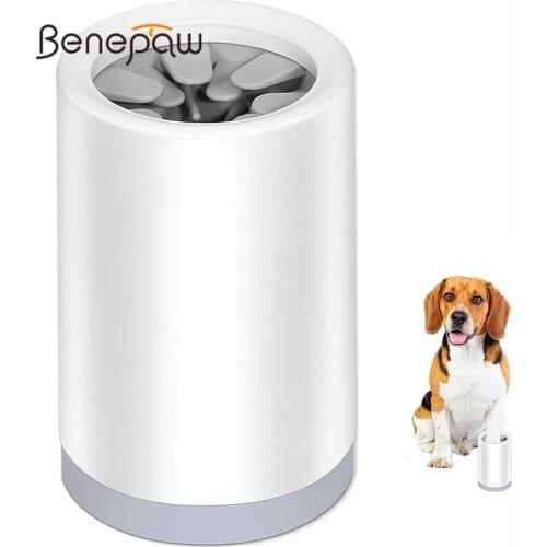 Benepaw Soft Silicone Paw Cleaner Prevent Water Splashing Removable Dog Foot Washer Cup For Cleaning Muddy Paws Grooming Brush