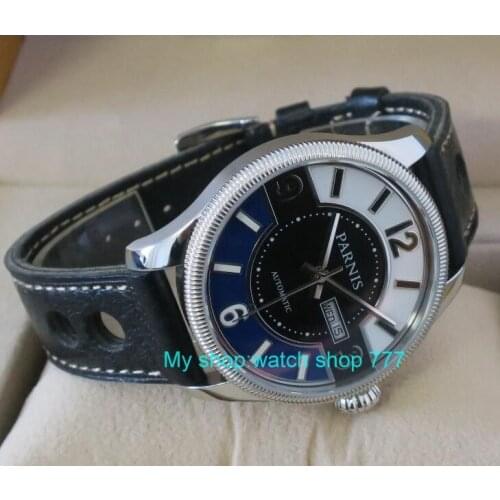 42mm Parnis Sapphire Crystal Japanese 21 jewels Automatic Self-Wind Movement Mechanical watches 5Bar Mens watch tlD18
