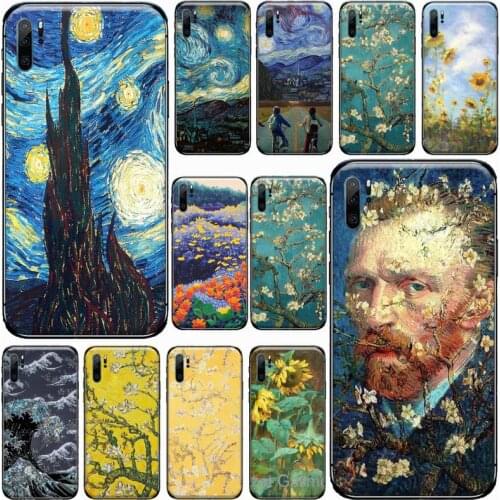 Van Gogh Daisy sunflower Art Design Phone Case For Huawei honor Mate P 9 10 20 30 40 Pro 10i 7 8 a x Lite nova 5t Soft silicone