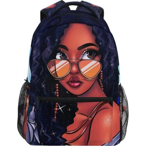 ALAZA Children School Bags Art Girls Lady Afro Girls Black women Printing Book Student Bags for Girls Teenage Schoolbags Satchel