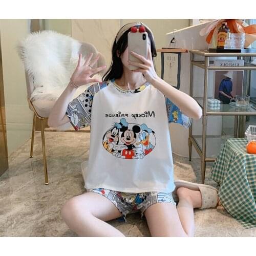 Disney Mickey Winnie Chip Dale Anime Figures Cartoon Products Cosplay Accessories Pajamas Sets Sleepwear Nightclothes