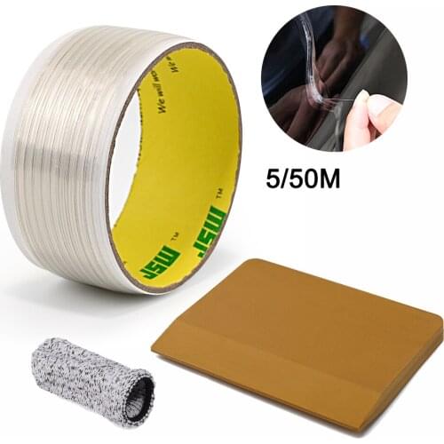 EHDIS 5/50M PPF Wraps Cutting Tool Set Sticker Foil Covering Film Safety Knife Cutter Vinyl Car Decal Window Tint Rubber Scraper