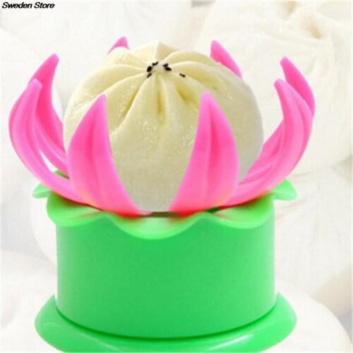 1pc Lotus Flower Chinese Baozi Making Mold Steamed Stuffed Bun Pastry Pie Making Mould Dumpling Maker DIY Baking Tool