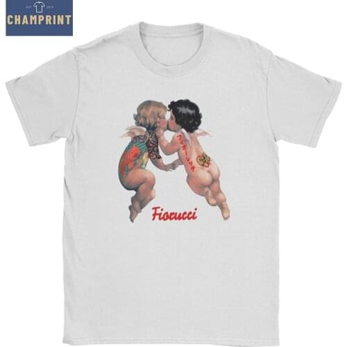 Angel Fiorucci Cherub T Shirts Men Cotton Vintage T-Shirts Crewneck Kawaii Tees Short Sleeve Clothes Gift Idea