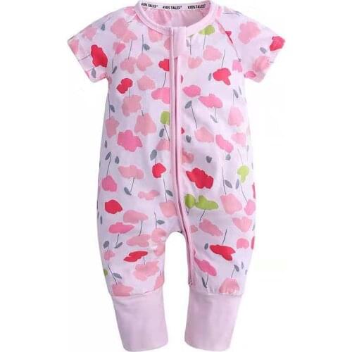 Newborn infant baby boy girl mickey even climb clothes conjoined ha garments cartoon floral toddler jumpsuits Romper Clothing