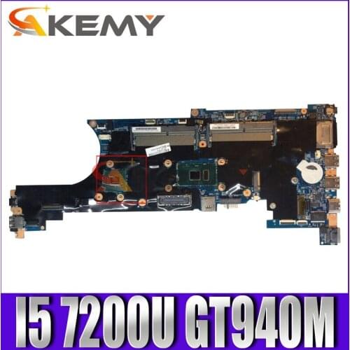 Akemy 448.0AB06.0011 Motherboard For Lenovo Thinkpad T570 P51S Notebook Motherboard CPU I5 7200U GT940M DDR4 100% Test Work
