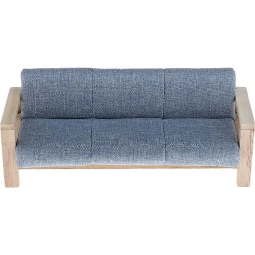 1:12 Dollhouse Furniture - 3 Seat Sofa Furniture Model for Doll House Any Rooms Decor, INS Simple Style