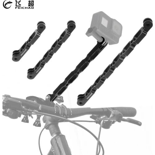 FEICHAO Metal Selfie Helmet Extension Arm Lengthened Rod Bracket for GoPro Helmet Support insta360 One R for Osmo Action Camera