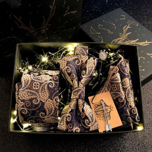 Fashion Tie Mens Wedding Bow Tie Gift Box Set Graduation Gift Boys' Birthday Gift Classmate Party Gift