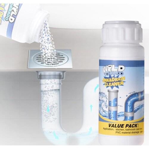Powerful Sink & Drain Cleaner Pipe Dredging Agent Sewer Toilet Dredge Drain Cleaner Hair Filter Strainer Bathroom Cleaning Tool