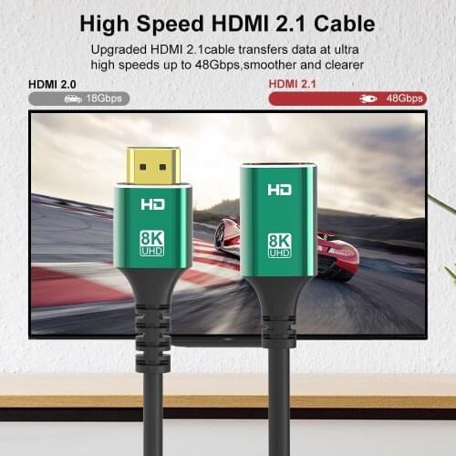 Male to Female HDMI-compatible Extension Cable 8K@60Hz 4K@60Hz High speed 48Gbps Extender Cable 1.5M for HDMI-compatible Switch