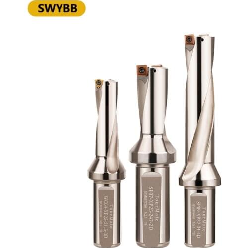 SP Series Drill Bites Insert Drill Metal Drill Bits 13mm-50mm Depth 2D 3D 4D 5D Indexable U Drill Machinery Lathes CNC Water