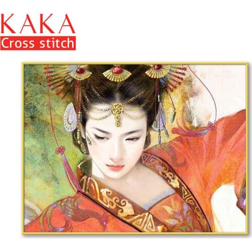 Cross stitch kits,Embroidery needlework sets with printed pattern,11CT-canvas for Home Decor Painting,Portrait Full NCKP050