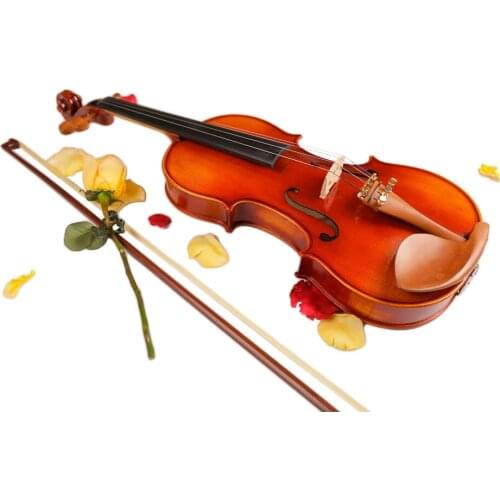 Natural Stripes Maple Violin Hand-craft Oil Varnish Violino 4/4 Full Size Musical Instrument with Accessories TONGLING Brand
