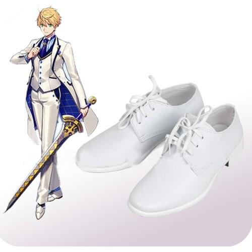 FGO Fate Grand Order Arthur Pendragon Prototype Cosplay Shoes Boots Mens Halloween Carnival Party Costume Accessories