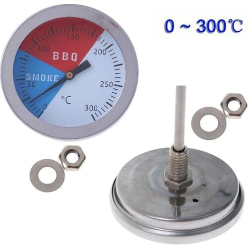 M8 BBQ Thermometer Steel Barbecue 300 Degrees Bimetallic Thermometers Smoke Grill Oven Temperature Gauge Outdoor Camp Tool Spot