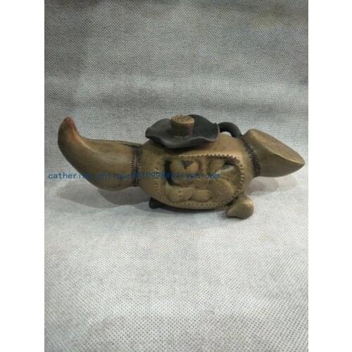 Unique Old Chinese YiXing Handcraft puyple Clay Teapot,Lotus root shape, with mark, Free shipping