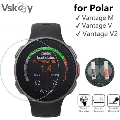 VSKEY 100pcs Tempered Glass For Polar Vantage M Screen Protector Scratch Resistant Protective Film for Polar Vantage V