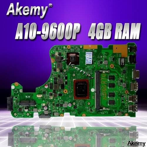 X555QG 4GB Memory A10-9600P Motherboard For Asus X555Q A555Q Notebook motherboard Test all functions 100