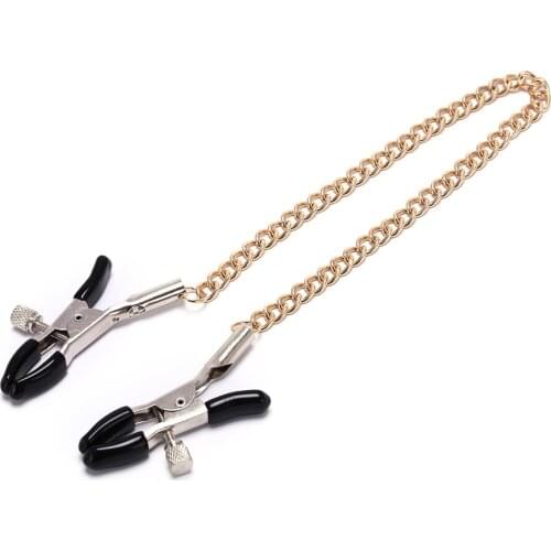 1 Pair 25cm Chains Metal Nipple Clamps Sex Toys Nipples Clips Adult Games For Couples Flirt Toys Nipple Clips For Women